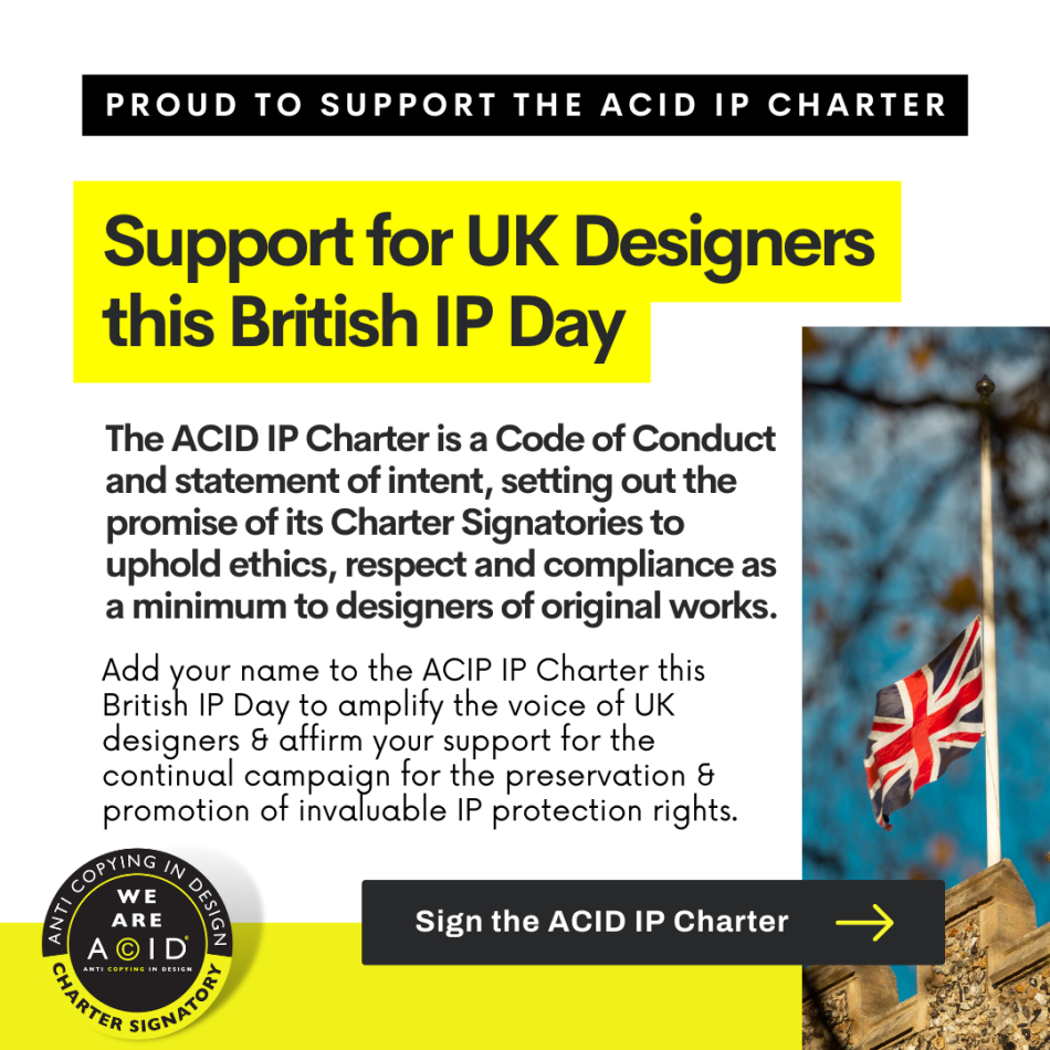 TODAY IS BRITISH IP DAY 2023 – WHY NOT CELEBRATE OUR AMAZING UK  DESIGNERS WITH US?