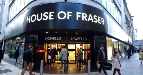 ANOTHER BLOW TO THE HIGH STREET AS HOUSE OF FRASER ANNOUNCES 31 STORE CLOSURES