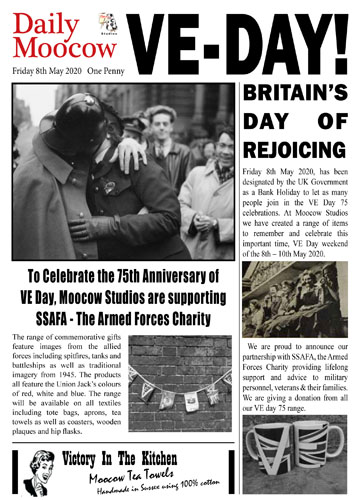 MOOCOW STUDIOS HELPS CELEBRATE THE 75TH ANNIVERSARY OF VE DAY BY SUPPORTING ARMED FORCE CHARITY SSAFA
