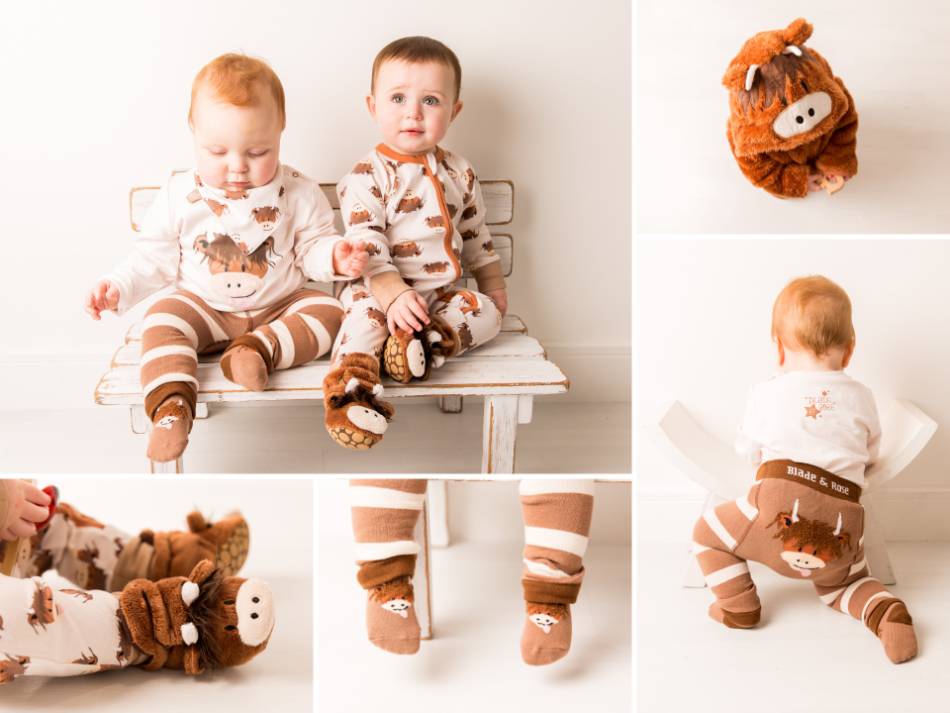 Blade & Rose Adorable New Hamish Highland Cow Neutral Collection