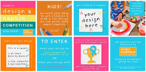 TALKING TABLES NAPKIN DESIGN COMPETITION - ALL PROFITS TO CHARITY
