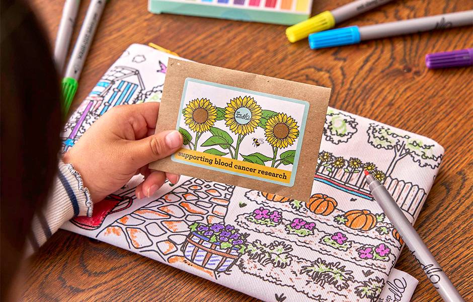 eatsleepdoodle and Beth’s Sunflowers collaborate to create special new colour-in pencil case with exciting grow-at-home twist