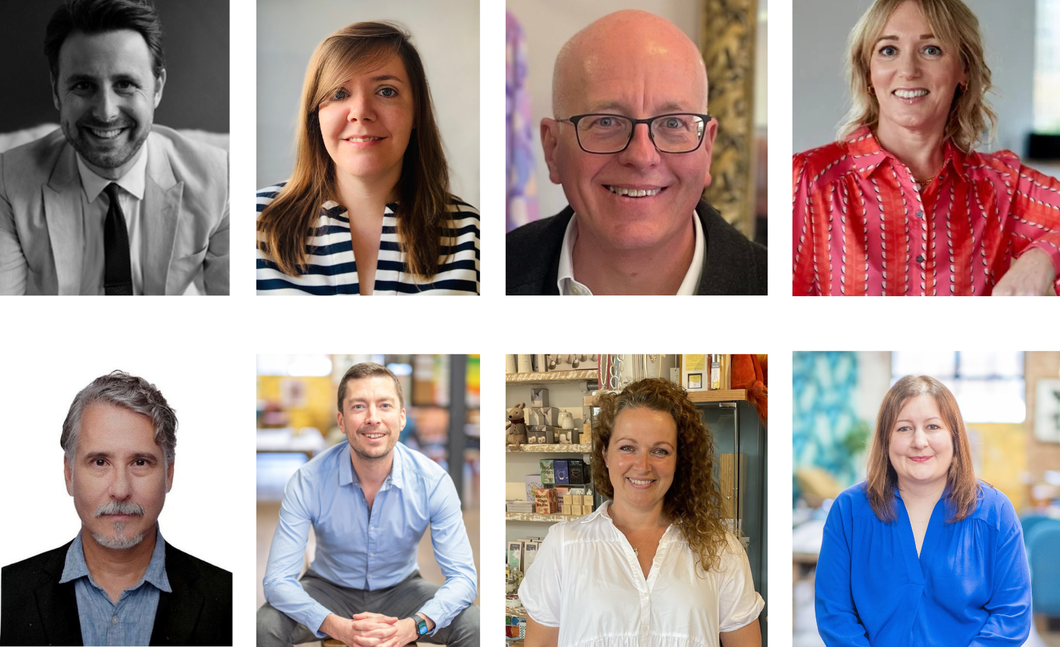 Clockwise from top left: Alex Schlagman, Claire Bevan, David Whiteley, Deryane-Tadd, Sara Allbright, Samantha Gibbs, Neil Amer, John Abbate
